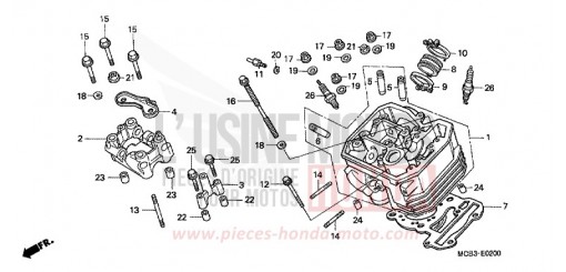CULASSE DE CYLINDRE AVANT XL650V1 de 2001